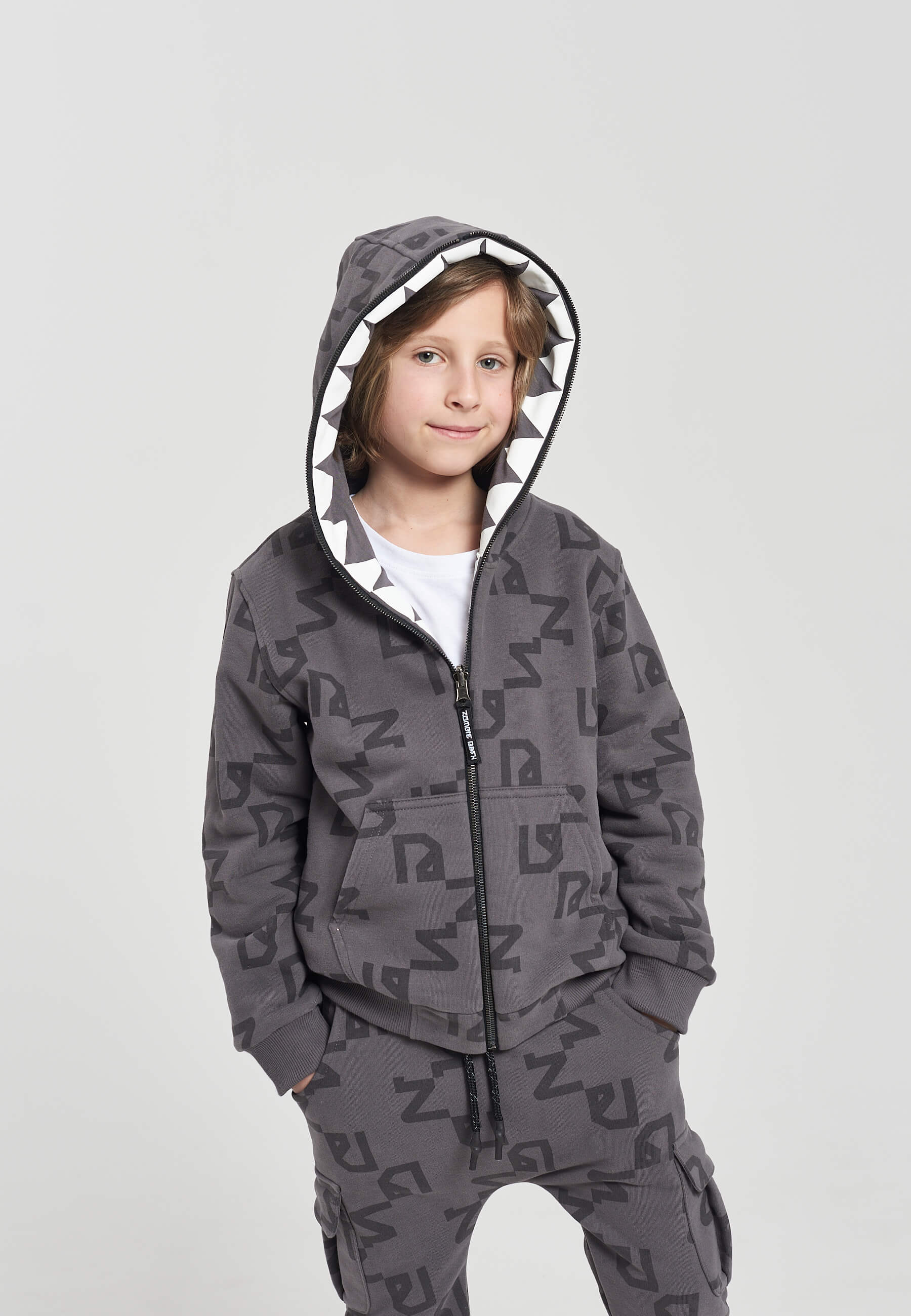 BLUZA DZIECIĘCA NICE 2 EAT U ALLOVER GREY