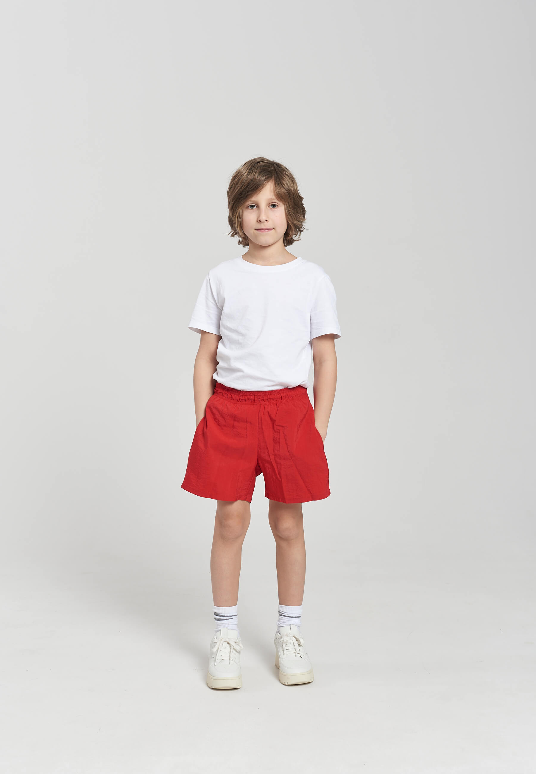 SZORTY KĄPIELOWE DZIECIĘCE SWIMMING SHORTS RED